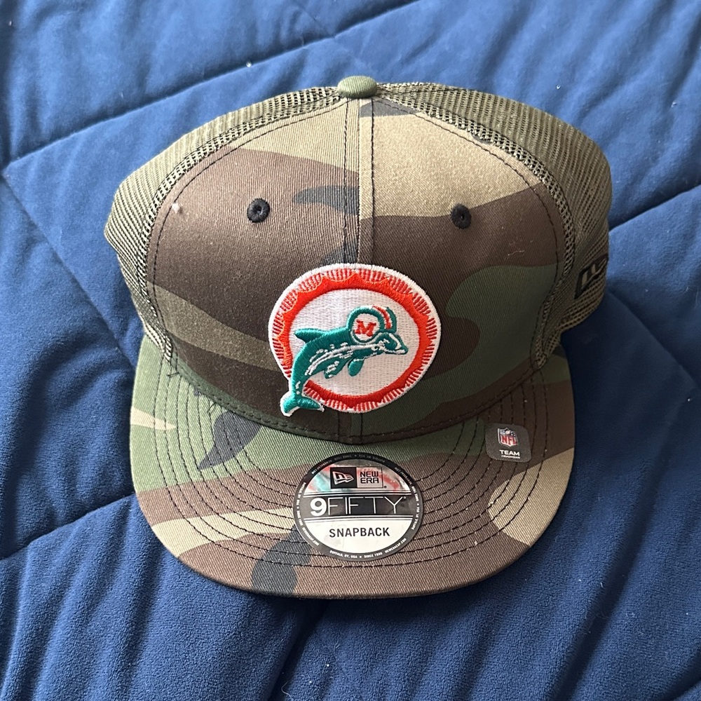 Camouflage Snapback Hat with Logo